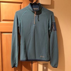 Sherpa 1/4 zip fleece in turquoise